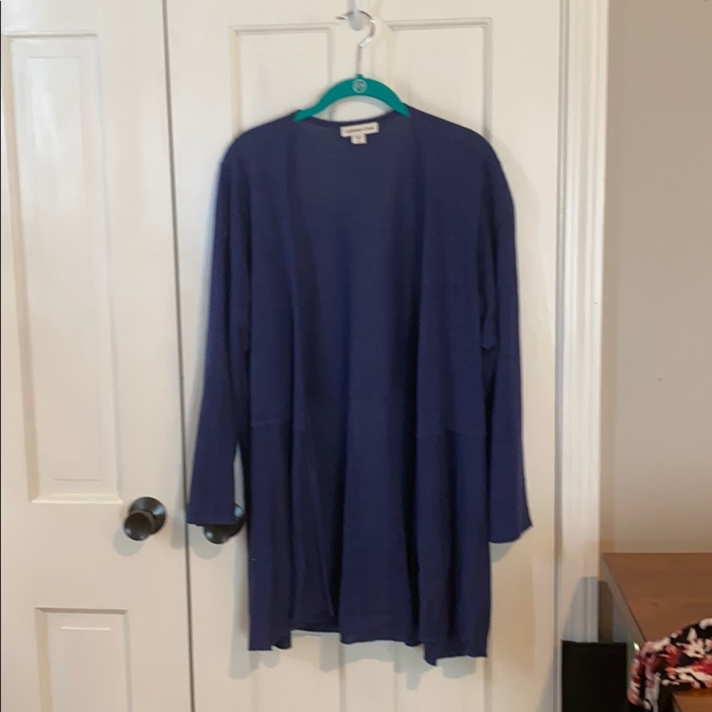 Lightweight navy open cardigan 2x